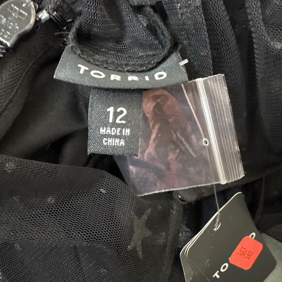 At The Knee Star Mesh Skater Dress Torrid Plus Size 12 Mystical Punk - Picture 9 of 11